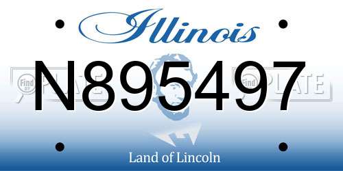 N895497 Illinois License Plate
