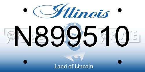 N899510 Illinois License Plate