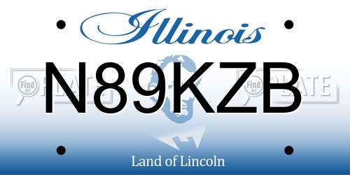 N89KZB Illinois License Plate