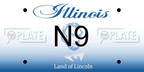 N9 Illinois License Plate