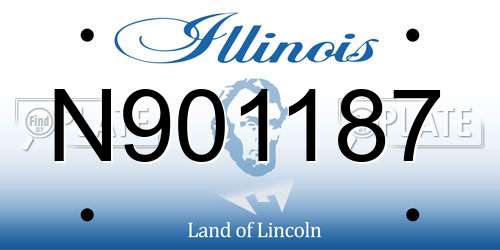 N901187 Illinois License Plate