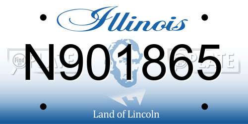 N901865 Illinois License Plate