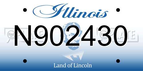 N902430 Illinois License Plate