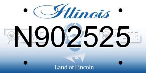 N902525 Illinois License Plate