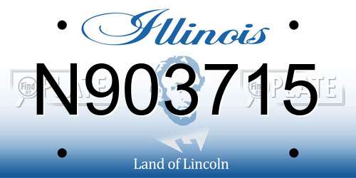 N903715 Illinois License Plate