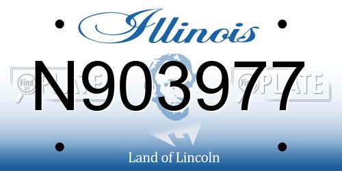 N903977 Illinois License Plate