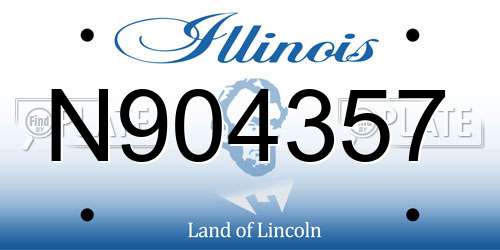 N904357 Illinois License Plate