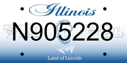 N905228 Illinois License Plate