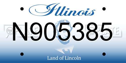N905385 Illinois License Plate