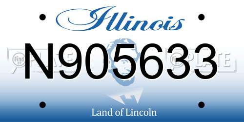 N905633 Illinois License Plate