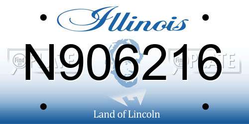 N906216 Illinois License Plate