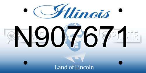 N907671 Illinois License Plate