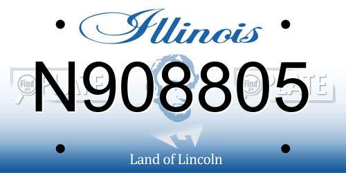 N908805 Illinois License Plate