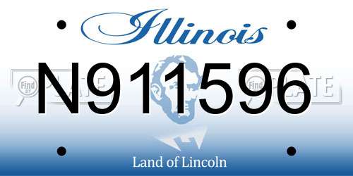 N911596 Illinois License Plate