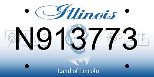 N913773 Illinois License Plate