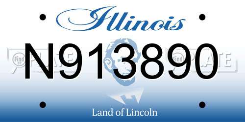 N913890 Illinois License Plate