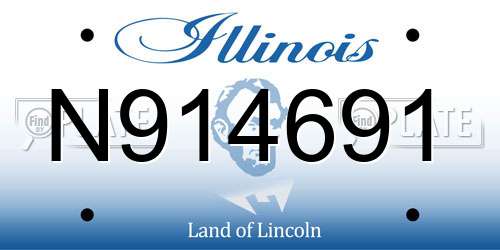 N914691 Illinois License Plate