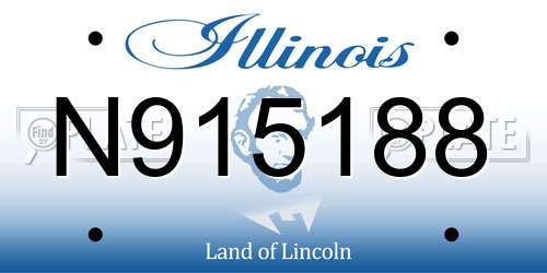 N915188 Illinois License Plate