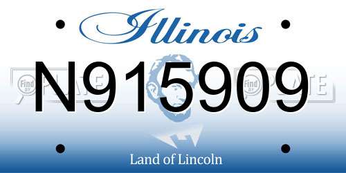 N915909 Illinois License Plate