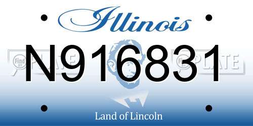 N916831 Illinois License Plate