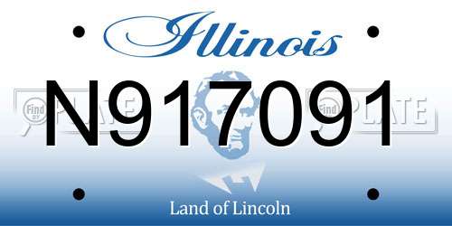 N917091 Illinois License Plate