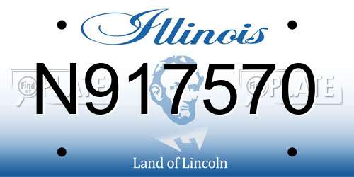 N917570 Illinois License Plate