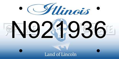 N921936 Illinois License Plate