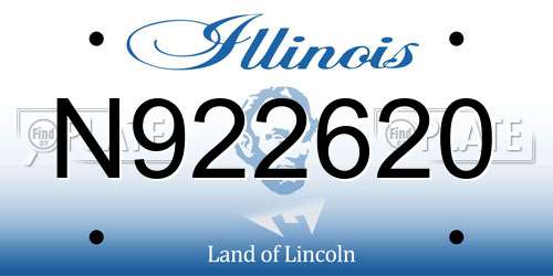 N922620 Illinois License Plate