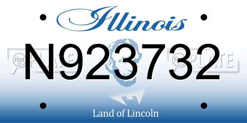 N923732 Illinois License Plate