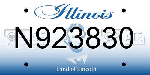 N923830 Illinois License Plate