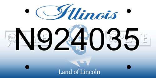 N924035 Illinois License Plate