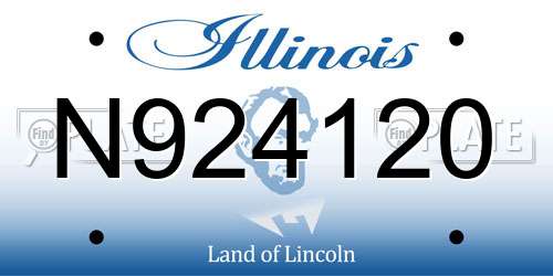N924120 Illinois License Plate