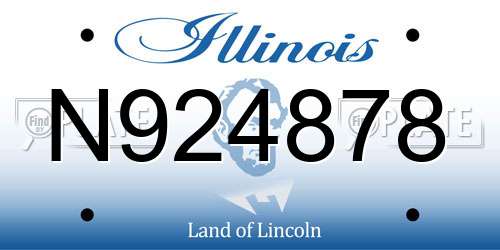 N924878 Illinois License Plate