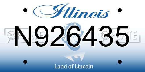 N926435 Illinois License Plate