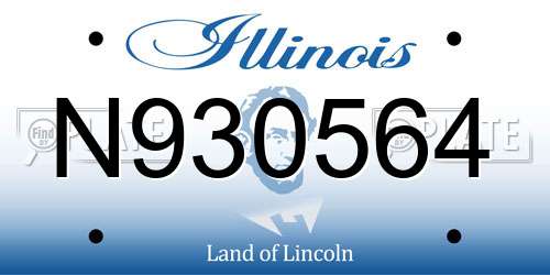 N930564 Illinois License Plate