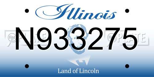N933275 Illinois License Plate