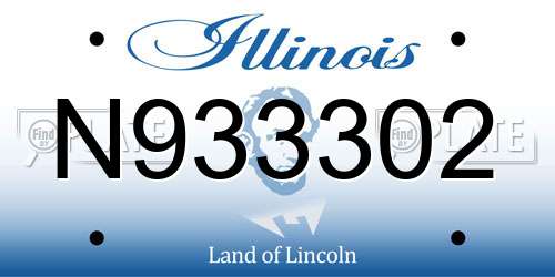 N933302 Illinois License Plate