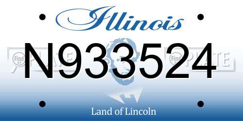 N933524 Illinois License Plate