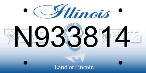 N933814 Illinois License Plate