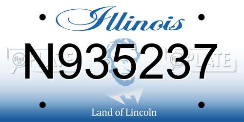 N935237 Illinois License Plate
