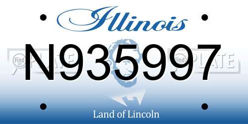 N935997 Illinois License Plate