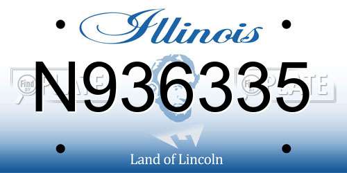 N936335 Illinois License Plate