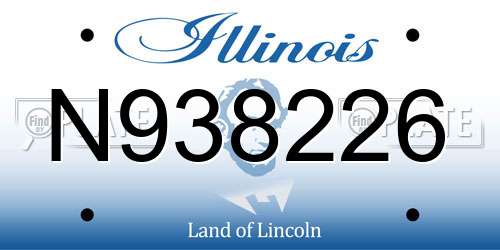N938226 Illinois License Plate