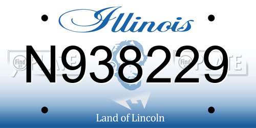 N938229 Illinois License Plate