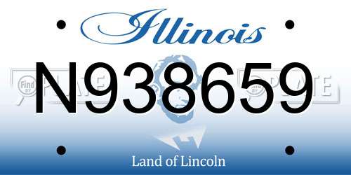 N938659 Illinois License Plate