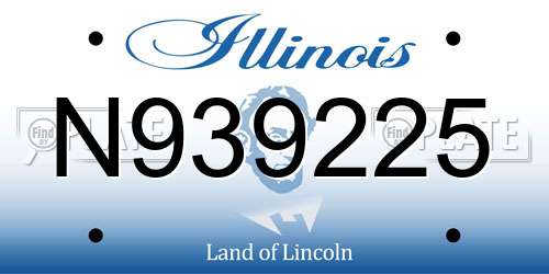 N939225 Illinois License Plate