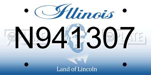 N941307 Illinois License Plate