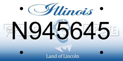 N945645 Illinois License Plate