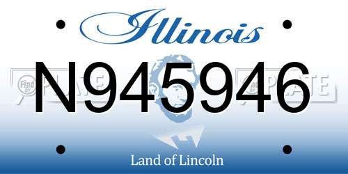 N945946 Illinois License Plate