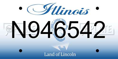 N946542 Illinois License Plate